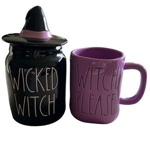 Rae Dunn Witch Halloween Mug And Canister set